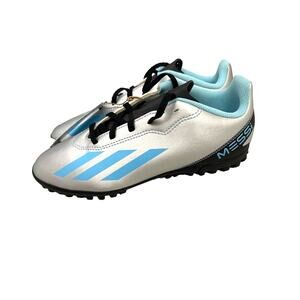 Adidas Shoes Crazyfast Silver Blue Messi Turf Cleats Size 5.5 NWT